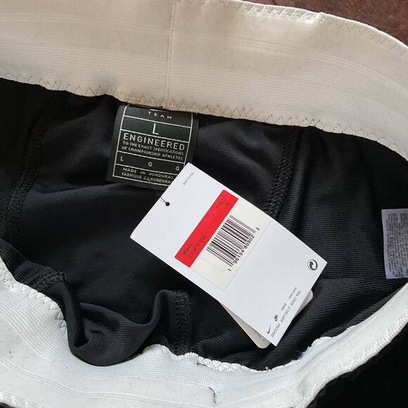 Nike NWT Alpha Elite Mens Lg Black White Belt Football Pant DV3976-012 - Picture 4 of 5